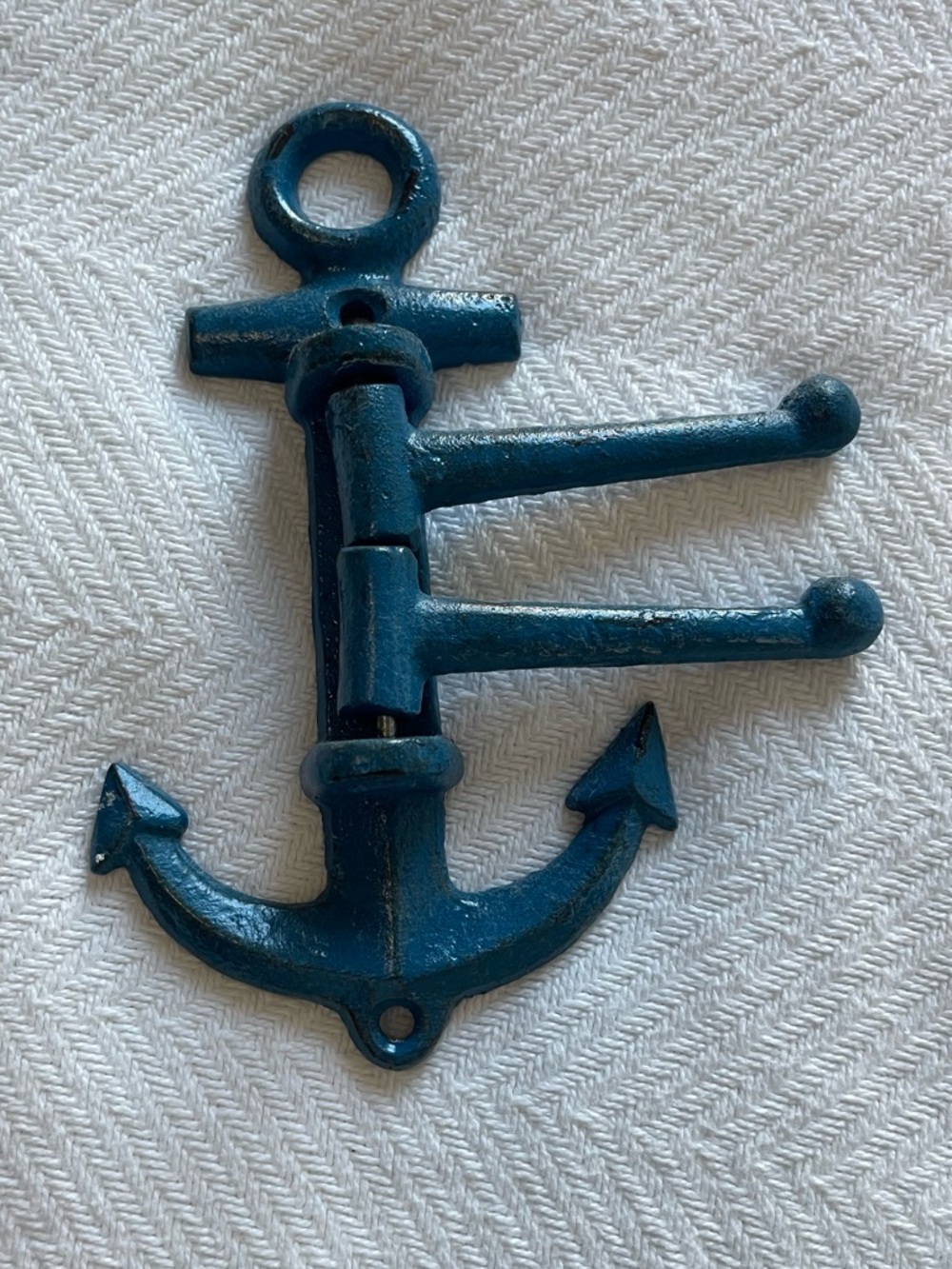 Nautical Anchor Wall Hook - Blue